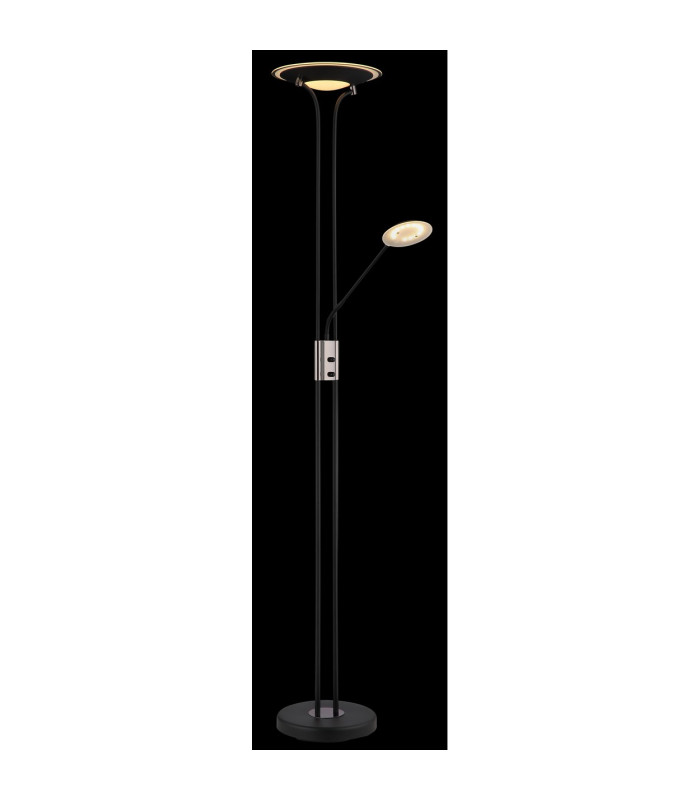 Tamika Mother & Child Lamp Matt Black Satined Glass Shade LED Dimmable 3000K-4