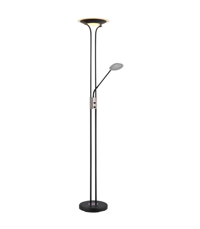 Tamika Mother & Child Lamp Matt Black Satined Glass Shade LED Dimmable 3000K-5