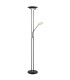 Tamika Mother & Child Lamp Matt Black Satined Glass Shade LED Dimmable 3000K-6