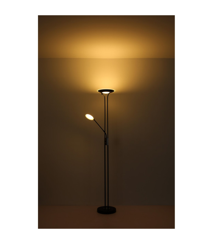 Tamika Mother & Child Lamp Matt Black Satined Glass Shade LED Dimmable 3000K-8