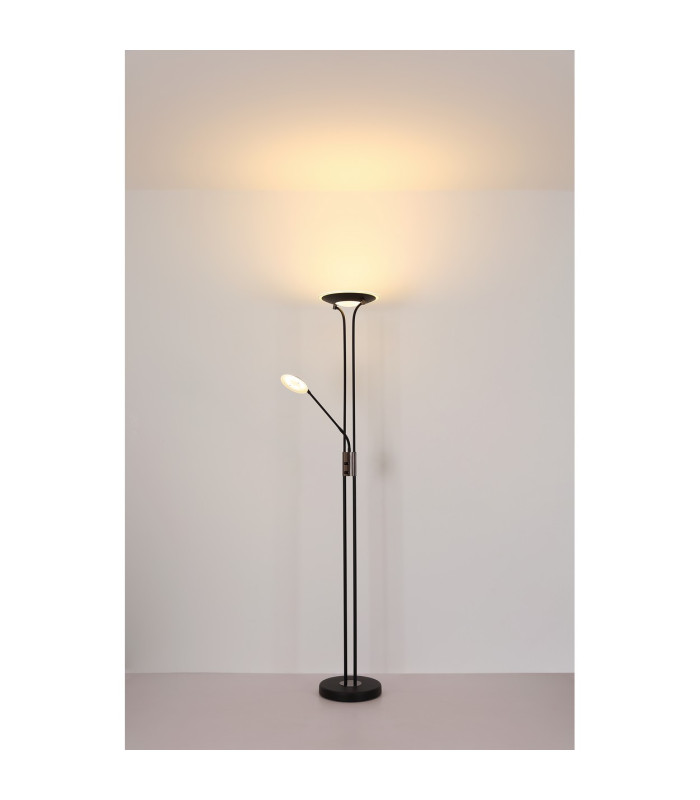 Tamika Mother & Child Lamp Matt Black Satined Glass Shade LED Dimmable 3000K-9