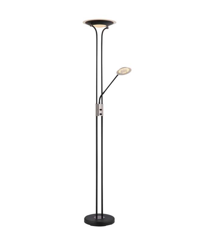Tamika Mother & Child Lamp Matt Black Satined Glass Shade LED Dimmable 3000K-12