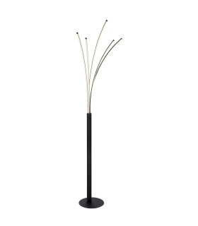 Bizzy LED Integrated Floor Lamp Matt Black 5x LED Dimmable 3000-6000K Remote Control Timer Tuya Smart-1