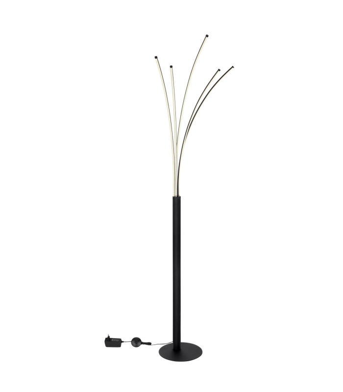 Bizzy LED Integrated Floor Lamp Matt Black 5x LED Dimmable 3000-6000K Remote Control Timer Tuya Smart-6
