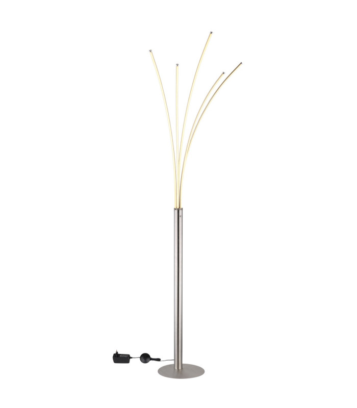 Bizzy LED Integrated Floor Lamp Nickel Matt LED 3000K-4