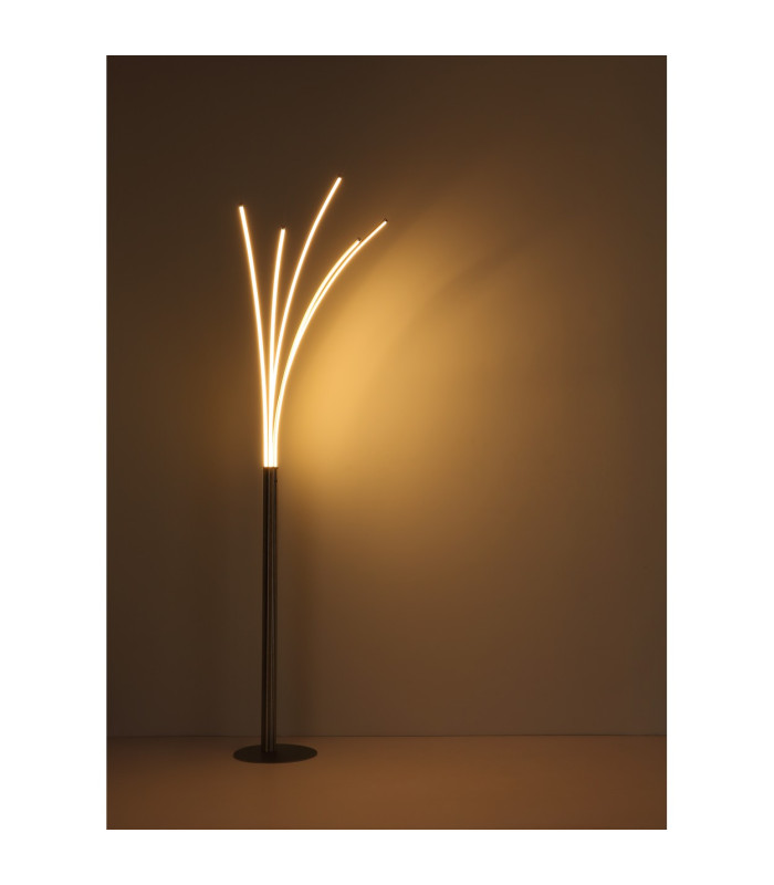 Bizzy LED Integrated Floor Lamp Nickel Matt LED 3000K-5