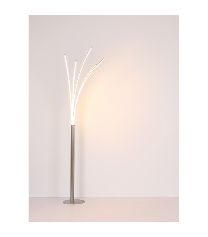 Bizzy LED Integrated Floor Lamp Nickel Matt LED 3000K-6