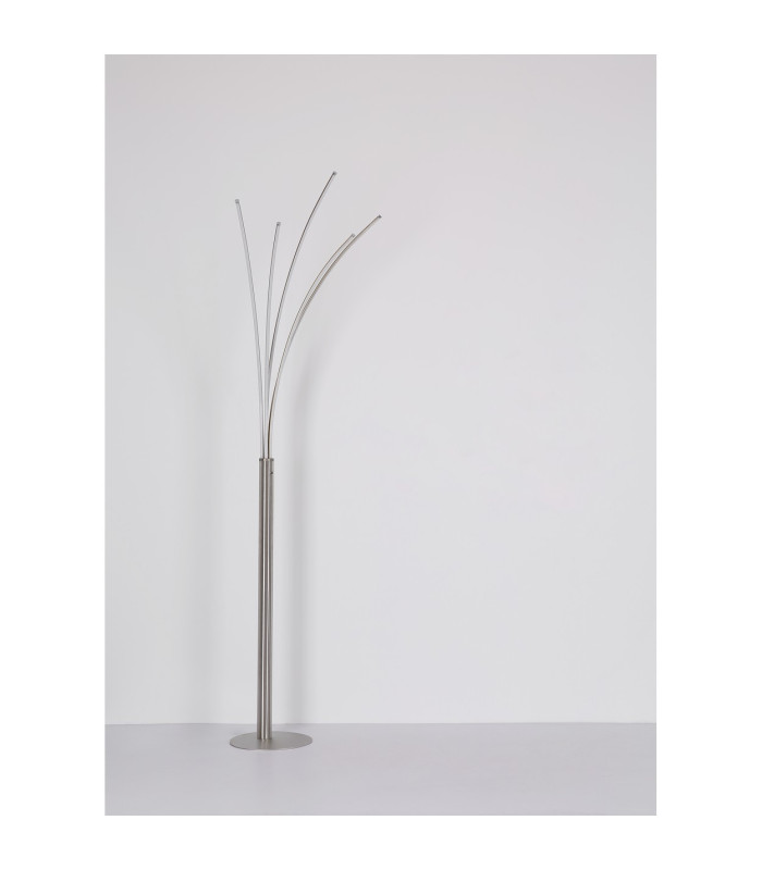 Bizzy LED Integrated Floor Lamp Nickel Matt LED 3000K-7