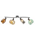 Telesto Ceiling Spotlight Bar Black Glass Shade 4x E14-1