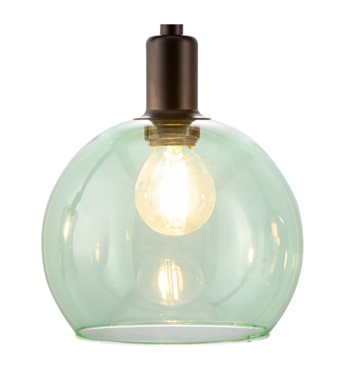 Telesto Ceiling Spotlight Bar Black Glass Shade 4x E14-4