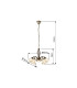 Odin Multi Arm Pendant Ceiling Light Old Brass Satined Glass Shade 5x E27-4