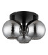 Ulf Shade Cluster Ceiling Light Matt Black Ball Smoke Glass Shade 3x E27-2