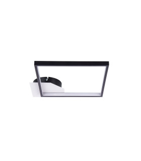 Oslo Integrated LED Semi Flush Ceiling Light Matt Black LED 3000K