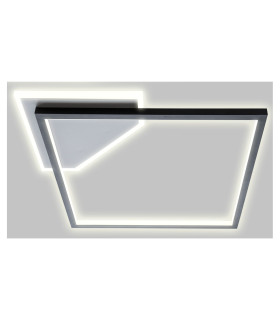 Oslo Integrated LED Semi Flush Ceiling Light Matt Black 2x LED 3000K