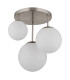 Kop Shade Cluster Ceiling Light Nickel Matt Balls Opal Alabaster Optic Glass Shade 3x E27-2