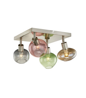 Rento Shade Cluster Ceiling Light Nickel Matt Glass Shade 4x E14-1