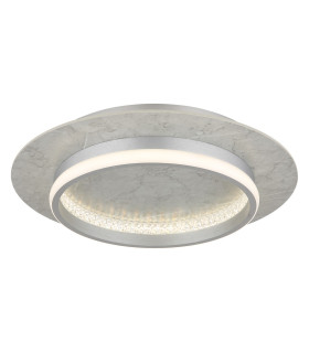 Mary 40cm Integrated LED Semi Flush Ceiling Light Silver Colored Matt LED Dimmable 2700-6500K Remote Control Timer-1