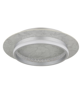 Mary 40cm Integrated LED Semi Flush Ceiling Light Silver Colored Matt LED Dimmable 2700-6500K Remote Control Timer-2