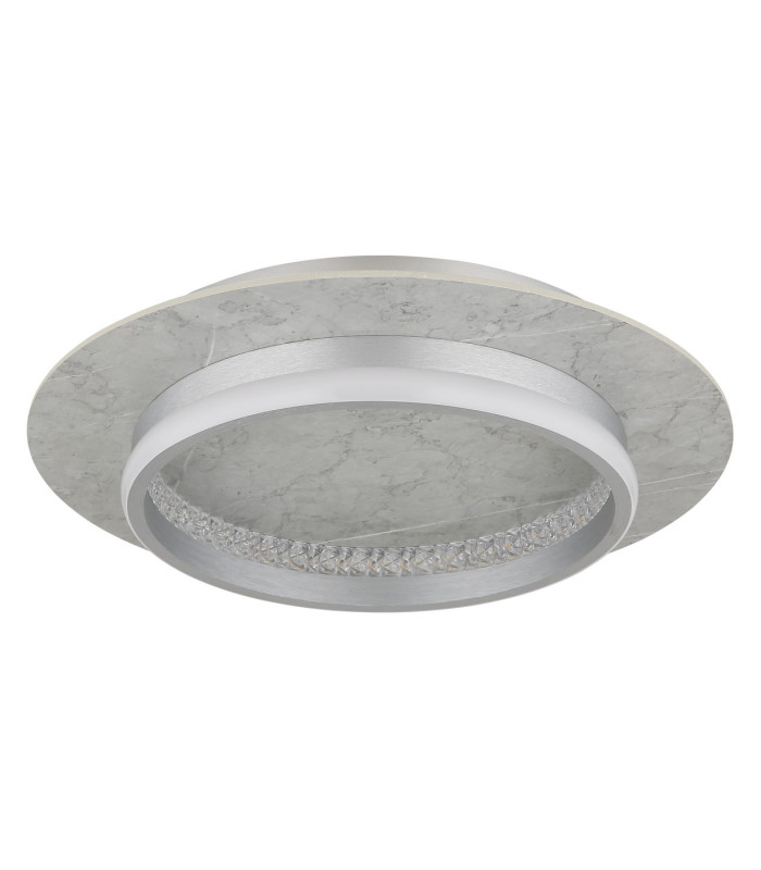 Mary 40cm Integrated LED Semi Flush Ceiling Light Silver Colored Matt LED Dimmable 2700-6500K Remote Control Timer-2