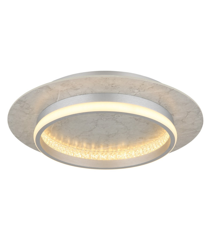 Mary 40cm Integrated LED Semi Flush Ceiling Light Silver Colored Matt LED Dimmable 2700-6500K Remote Control Timer-4