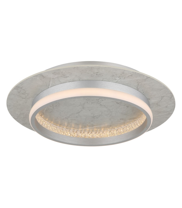 Mary 40cm Integrated LED Semi Flush Ceiling Light Silver Colored Matt LED Dimmable 2700-6500K Remote Control Timer-7