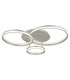 Mary 3 Ring Integrated LED Semi Flush Ceiling Light Silver Colored Matt 3x LED Dimmable 2700-6500K Remote Control Timer-1