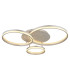 Mary 3 Ring Integrated LED Semi Flush Ceiling Light Silver Colored Matt 3x LED Dimmable 2700-6500K Remote Control Timer-4