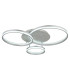 Mary 3 Ring Integrated LED Semi Flush Ceiling Light Silver Colored Matt 3x LED Dimmable 2700-6500K Remote Control Timer-5