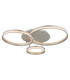 Mary 3 Ring Integrated LED Semi Flush Ceiling Light Silver Colored Matt 3x LED Dimmable 2700-6500K Remote Control Timer-11