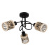 Mali Multi Arm Semi Flush Ceiling Lamp Matt Black 3x E14-2