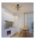 Mali Multi Arm Semi Flush Ceiling Lamp Matt Black 3x E14-6