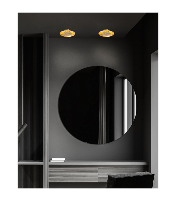 Dalia Integrated LED Semi Flush Ceiling Light Gold Colors LED 3000K-4