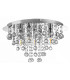 London 46cm Ceiling Light Chrome Acrylic Crystal Clear 5x E14-1