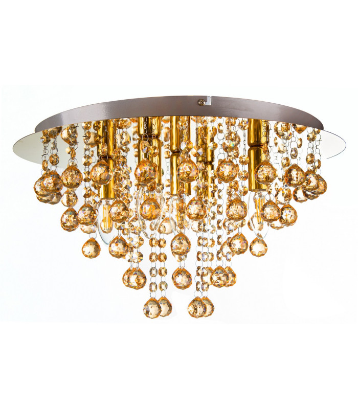London 46cm Ceiling Light Gold Colors Acrylic Crystal Gold 5x E14-1