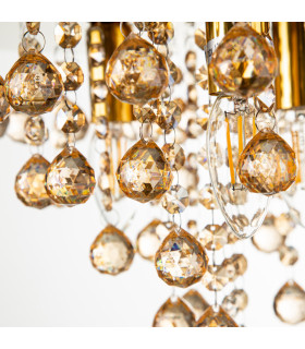 London 46cm Ceiling Light Gold Colors Acrylic Crystal Gold 5x E14-2