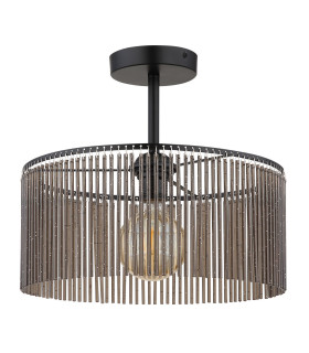 Leeds Cylindrical Ceiling Light Matt Black 1x E27-2