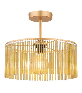 Leeds Cylindrical Ceiling Light Gold Colours Antique 1x E27-1