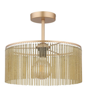 Leeds Cylindrical Ceiling Light Gold Colours Antique 1x E27-2