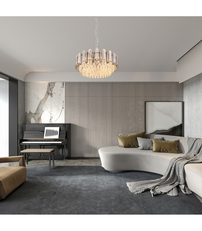 Orgina Pendant Ceiling Light Chrome 12x E14-5