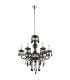 Cuimbra I Black Chandelier Chrome Candle 6x E14-1