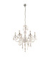 Cuimbra I White Chandelier Chrome Candle 6x E14-1