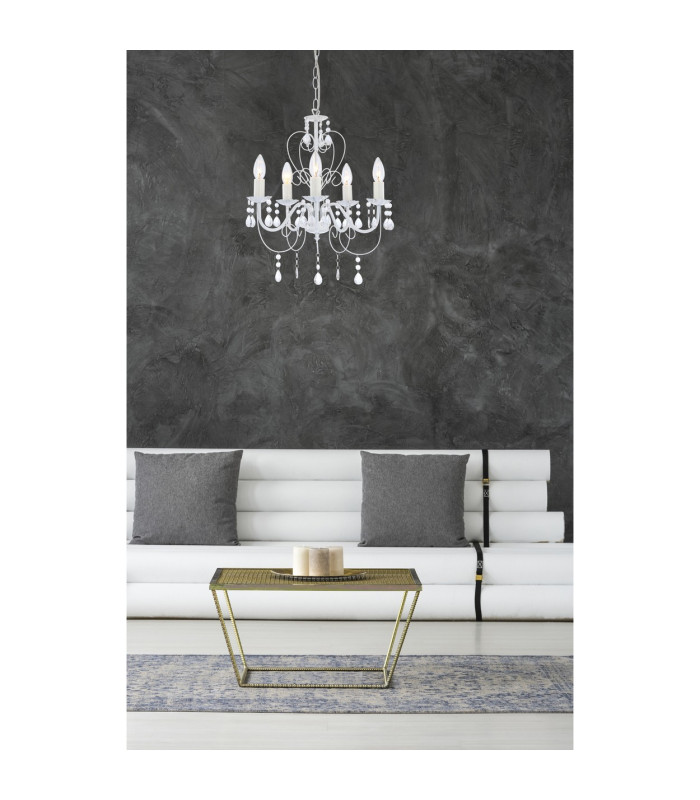 Pinja Chandelier White 5x E14-3