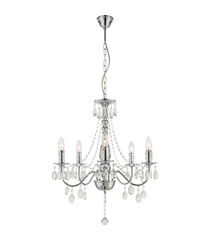 William Pendant Ceiling Light Chrome 5x E14-1