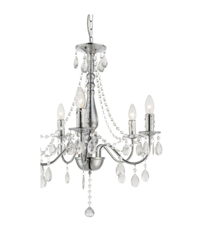 William Pendant Ceiling Light Chrome 5x E14-3