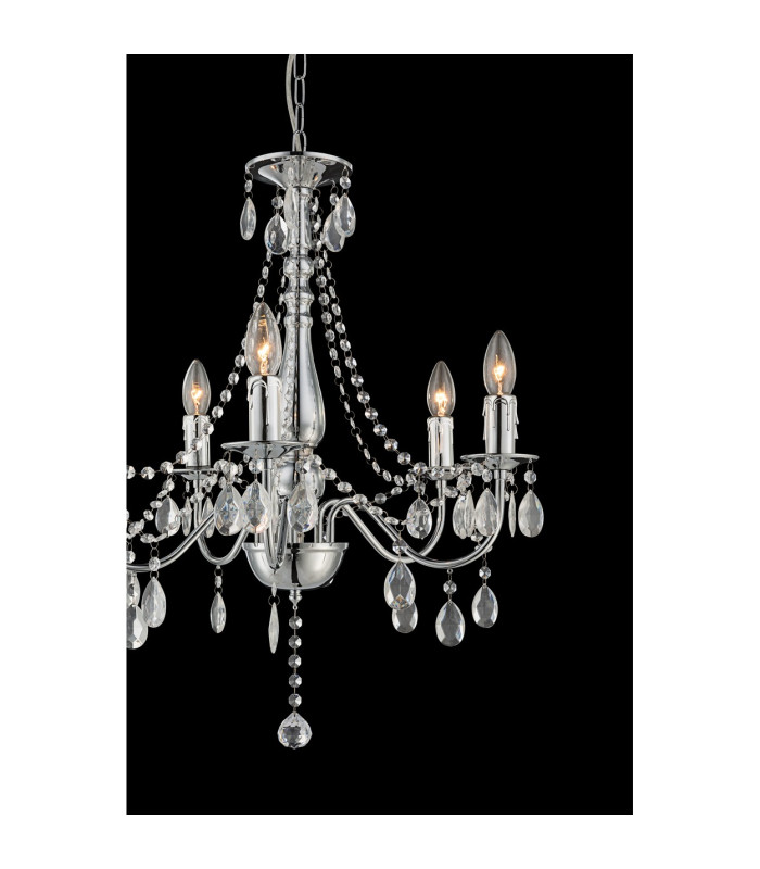 William Pendant Ceiling Light Chrome 5x E14-4
