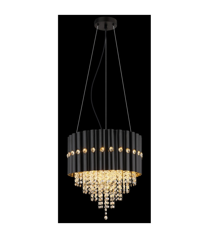 Eleos Pendant Ceiling Light Matt Black 3x E27-4