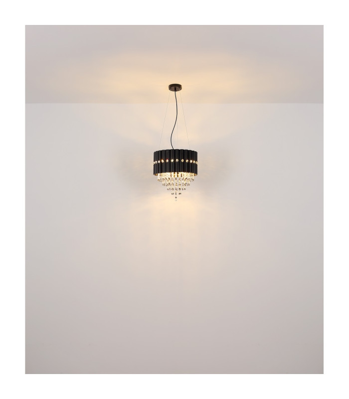 Eleos Pendant Ceiling Light Matt Black 3x E27-6