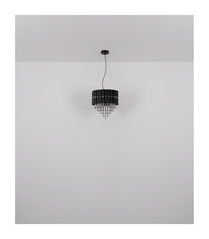 Eleos Pendant Ceiling Light Matt Black 3x E27-7