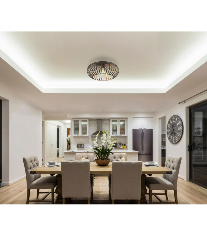 Max Semi Flush Ceiling Light Rust Colored 1x E27-5