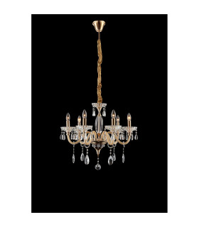 Melissa Pendant Ceiling Light Gold Colors Clear Glass Shade 6x E14-2